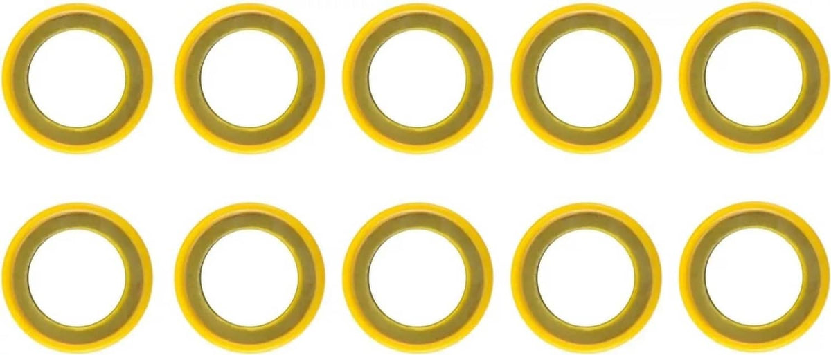Solid Spare 10Pcs MerCruiser Mercury Drain Screw Seal Washer Yellow 26-8M0204693 26-830749