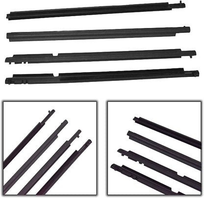 Solidspare 4Pcs Door Window Weatherstrips Belt Seal Moulding Trim For Toyota Corolla 09-12