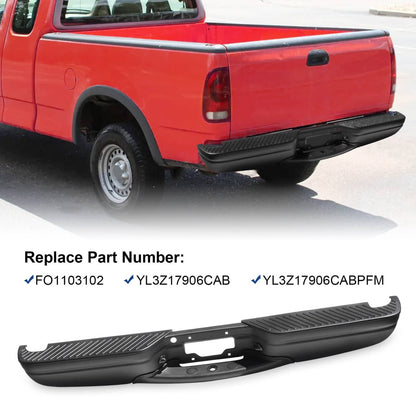 Solidspare Black Rear Step Bumper Assembly For 97-04 Ford F-150 97-99 Ford F-250 Styleside