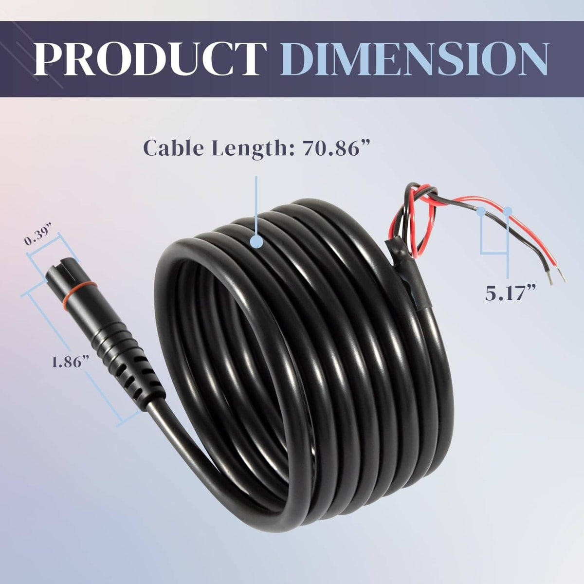 Solid Spare For Lowrance 000-14172-001 Hook2 Power Cable Reveal Cruise Cord 5 7 9 12 inch