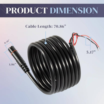 Solid Spare For Lowrance 000-14172-001 Hook2 Power Cable Reveal Cruise Cord 5 7 9 12 inch
