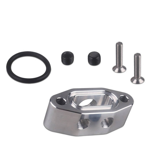 Solid Spare FOR LS TWIN TURBO DUAL 90 degree 1/8" NPT OIL FEED LINE ADAPTER PLATE LS1