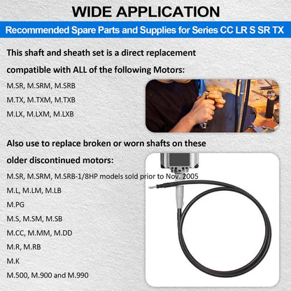 Solid Spare For Foredom Flexshaft Inner Shaft & Outer Sheath Set for CC LR S SR TX Series