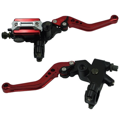 Solidspare 7/8'' 22mm Blue Motorcycle Brake Clutch Master Cylinder Lever Set