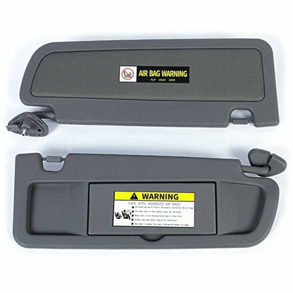 Solidspare Pair Sun Visor Dark Gray Left & Right Visor Set For 2006-2011 Honda Civic Visors