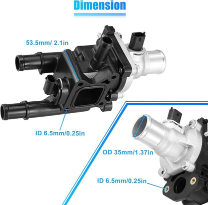 Solidspare Thermostat Assembly Water Outlet for Chevrolet Sonic Cruze Limited 1.8L 25192228