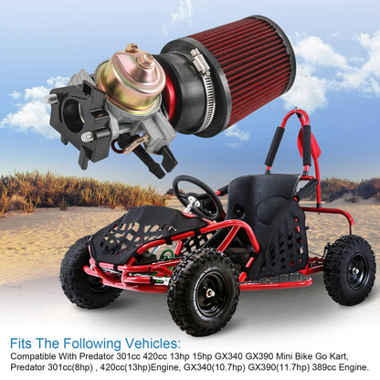Solidspare Upgrade Air Filter Adapter Jet Kit Set For Predator 420CC 301CC 13HP 15HP Golf