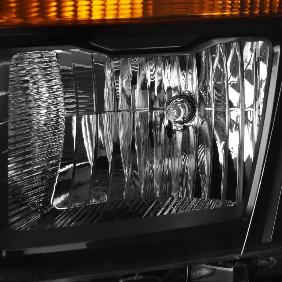 Solidspare For 2021 2022 2023 Ford F150 Halogen Black Headlights Headlamps Pair Left+Right
