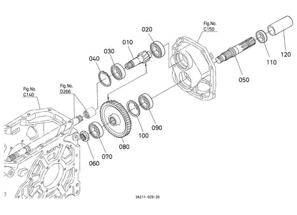 Solid Spare Front Axle Oil Seal Fit for Kubota L2650DT-CA L2650DT-GST L275 L2950DT L3000DT