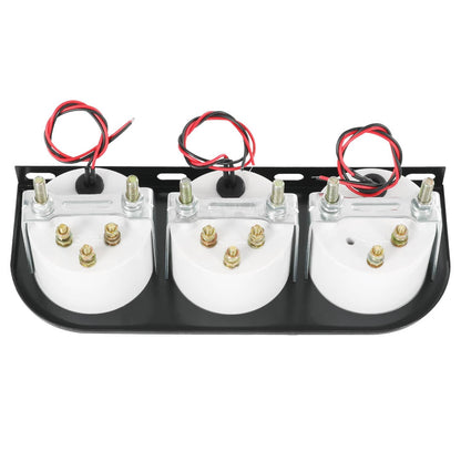 Solidspare 2" 3-in-1 Auto Car Triple Gauge Set Water Temp Oil Pressure Volt Meter Kit 52mm