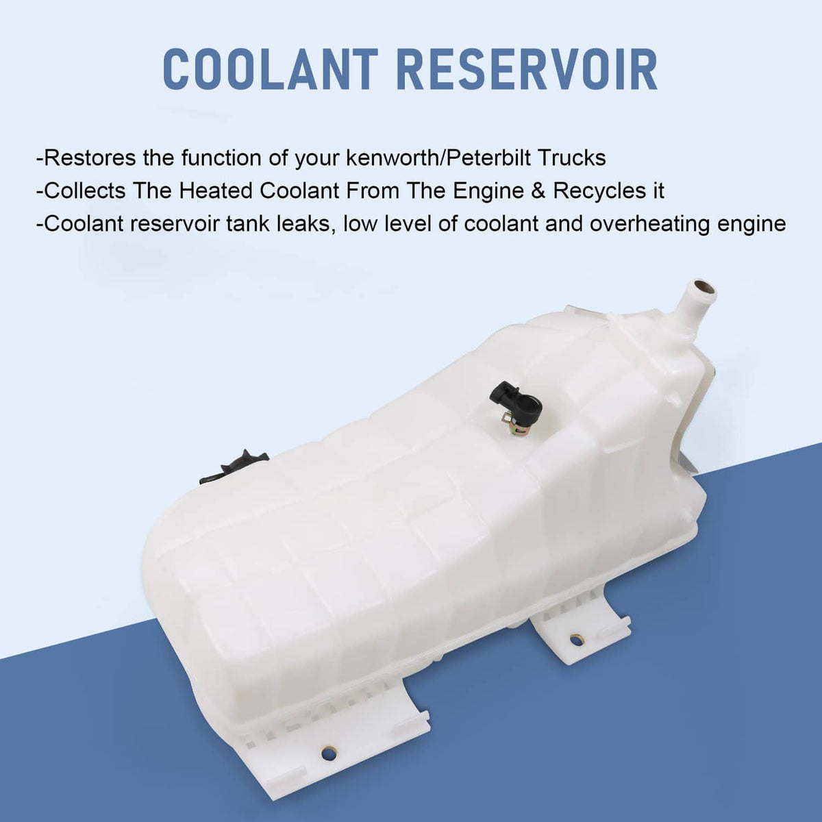 Solidspare Coolant Recovery Reservoir Bottle Tank NEW For Kenworth T660 T800 Peterbilt