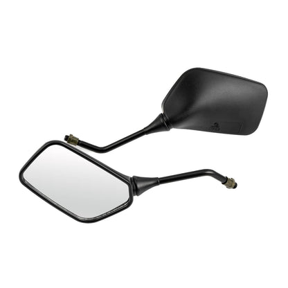 Solidspare Pair Motorcycle Rearview Black Mirrors Fit For Suzuki DR200 DR350 DRZ400 DR650