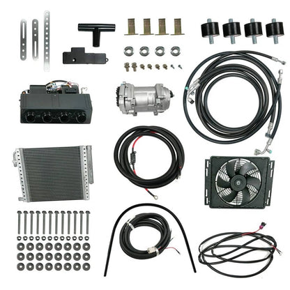 Solidspare 12V Electric Cool & Heat Universal Underdash Air Conditioner DC Auto Car A/C 63A