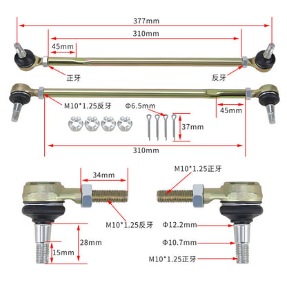 Solidspare Tie Rod Upgrade Kit w/ End for Yamaha YFM660R YFM700R YFM700R YFZ450 SE SP V