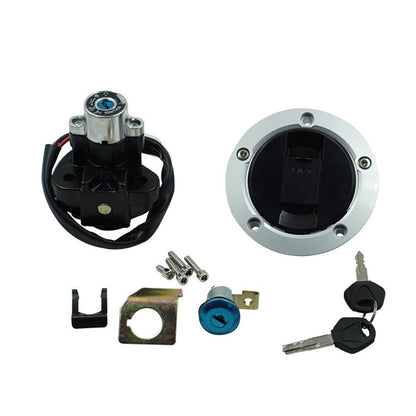 Solidspare Ignition Switch Fuel Gas Cap Seat Lock Key for Suzuki GSXR 600 1000 Vstrom 650