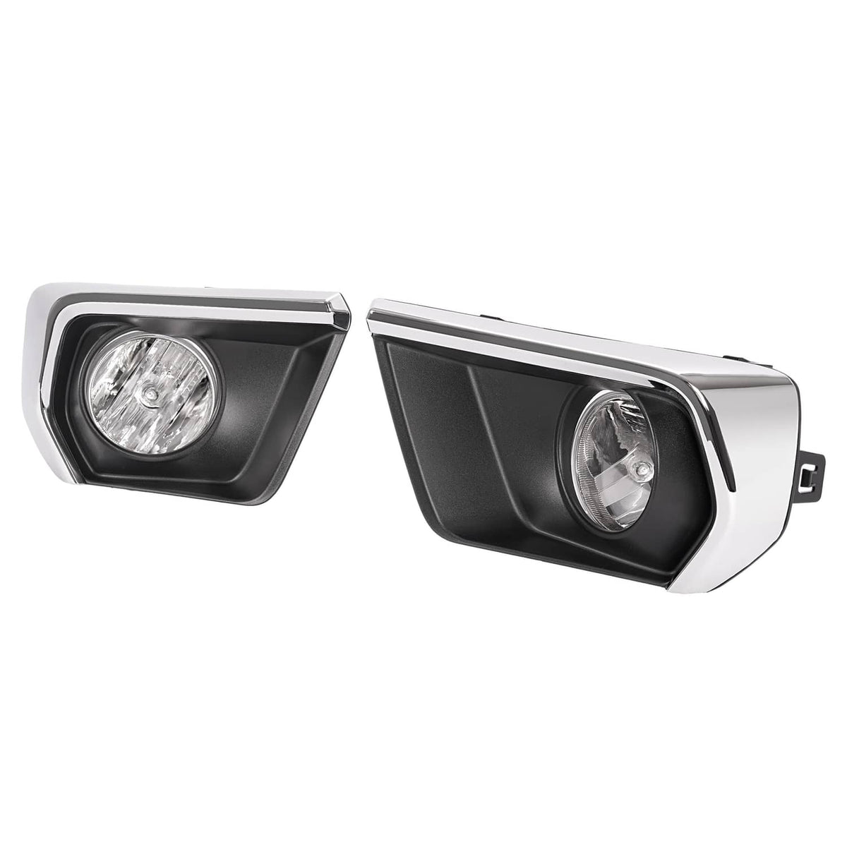 Solid Spare For Chevrolet Colorado 2021-2022 Clear Fog Lights w/ Chrome Bezel Wires Switch