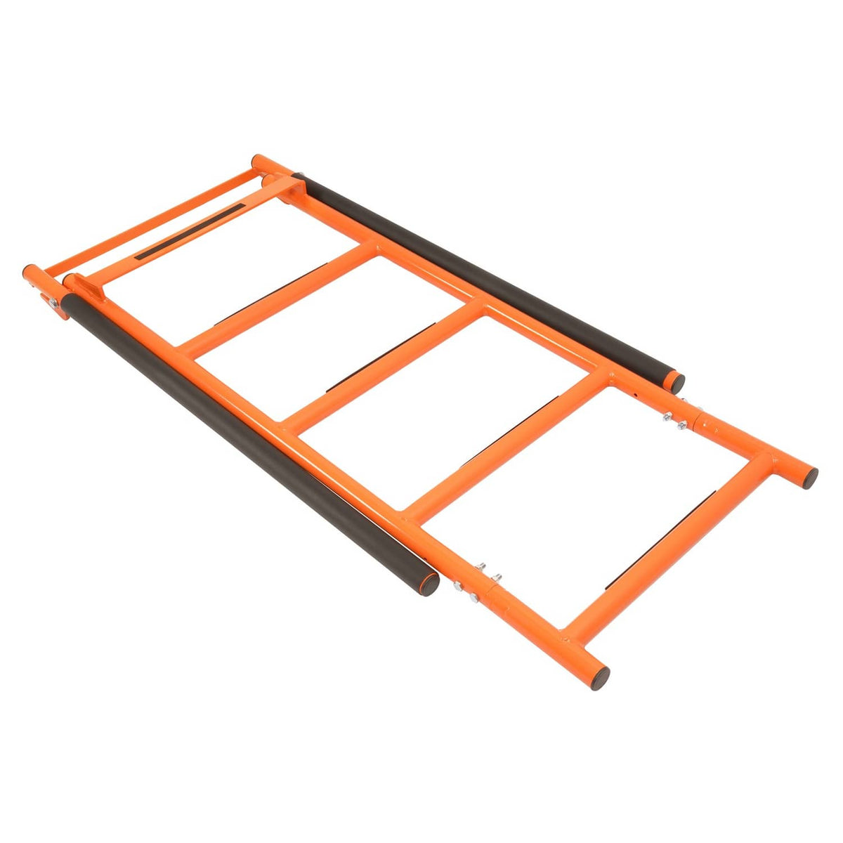 Solid Spare Flatbed Trailer Access Ladder Orange 5 Step For 48 Inch Rail Mount Powder Coated