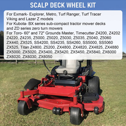 Solidspare 6 Pcs Deck Wheel Kits Exmark Viking Lazer Z Toro Groundsmaster Zero Turn Mowers