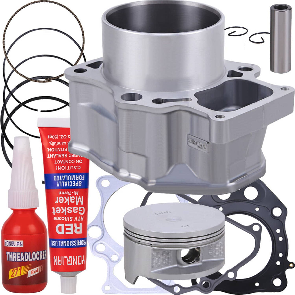 Solidspare Cylinder Piston Gasket Top End Kit For Honda Honda TRX500 12-19 12100-HR0-F00