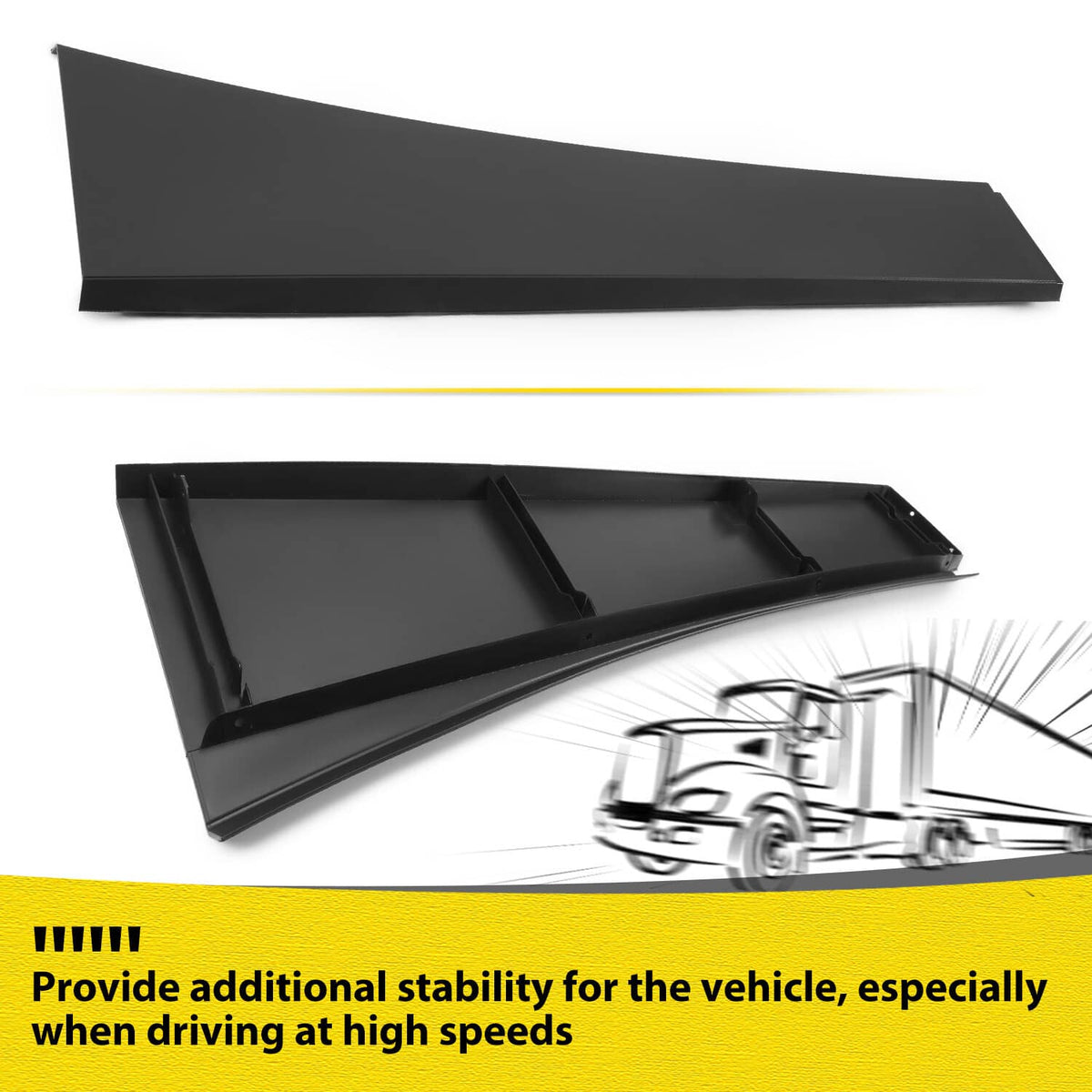 Solid Spare Right Passenger Side Upper Sleeper Cab Fairing Extension For Volvo VNL 2004-2016