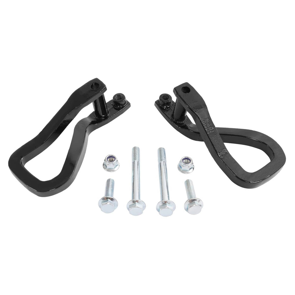 Solid Spare Heavy Duty Front Car Tow Hooks w/ Bolts For GMC Sierra 1500 2019-2026 Black