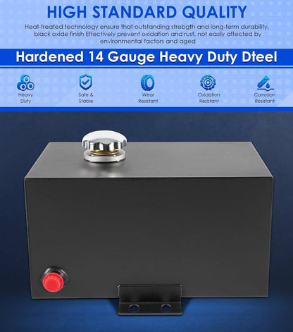 Solid Spare 5 Gallon 14 Gauge Steel Hydraulic Fluid Reservoir Tank with Breather Cap