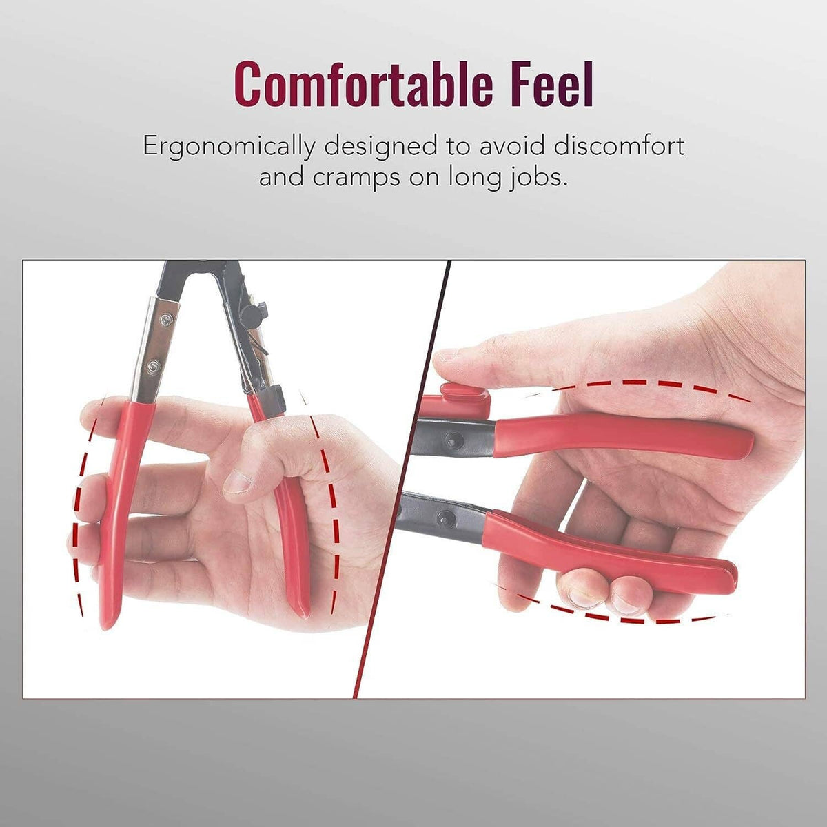 Solidspare 9PCS Hose Clamp Clip Plier Set Swivel Jaw Flat Angled Band Automotive Tool Set