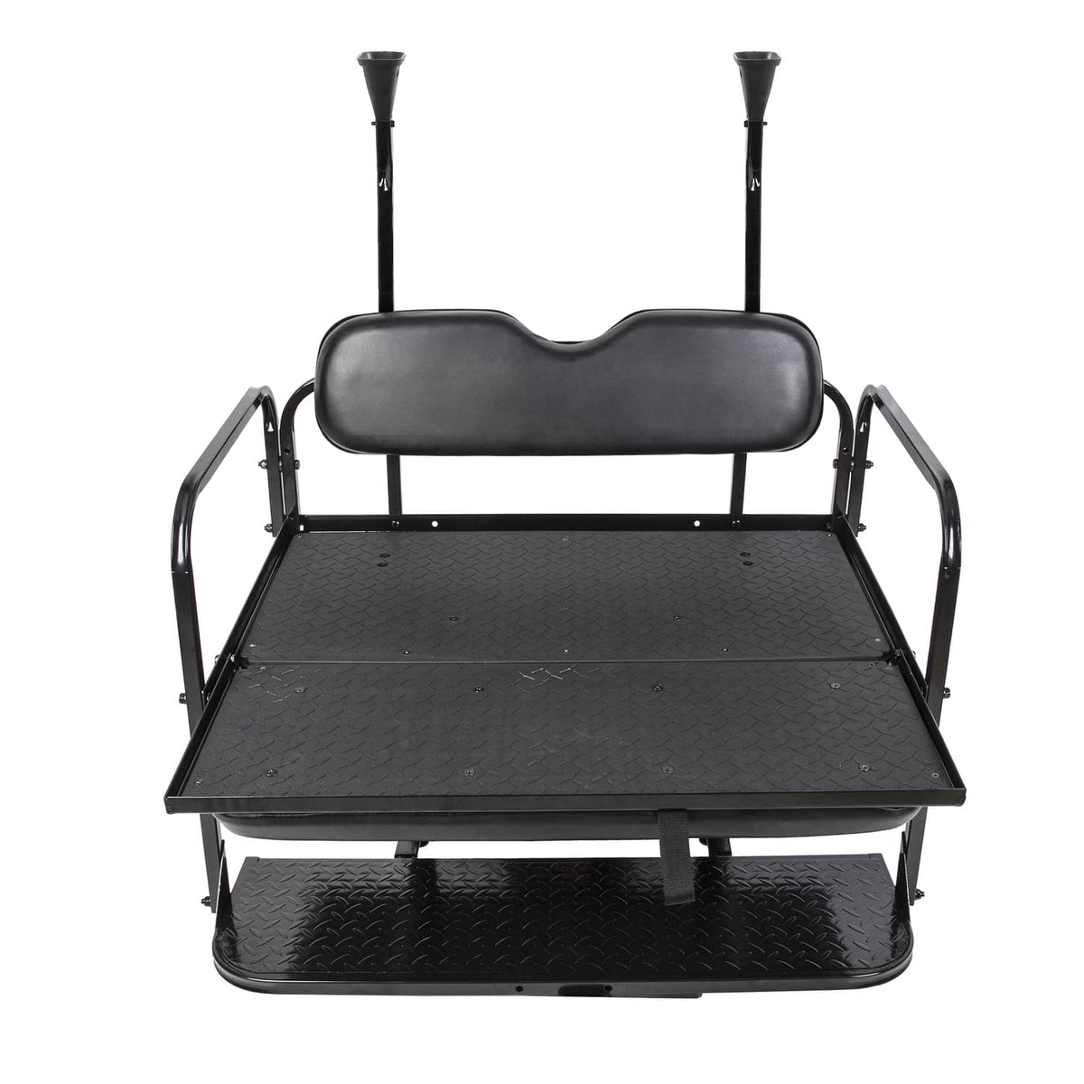 Solidspare Golf Cart Flip Rear Back Seat Kit Black For Club Car Precedent Tempo Onward 04+