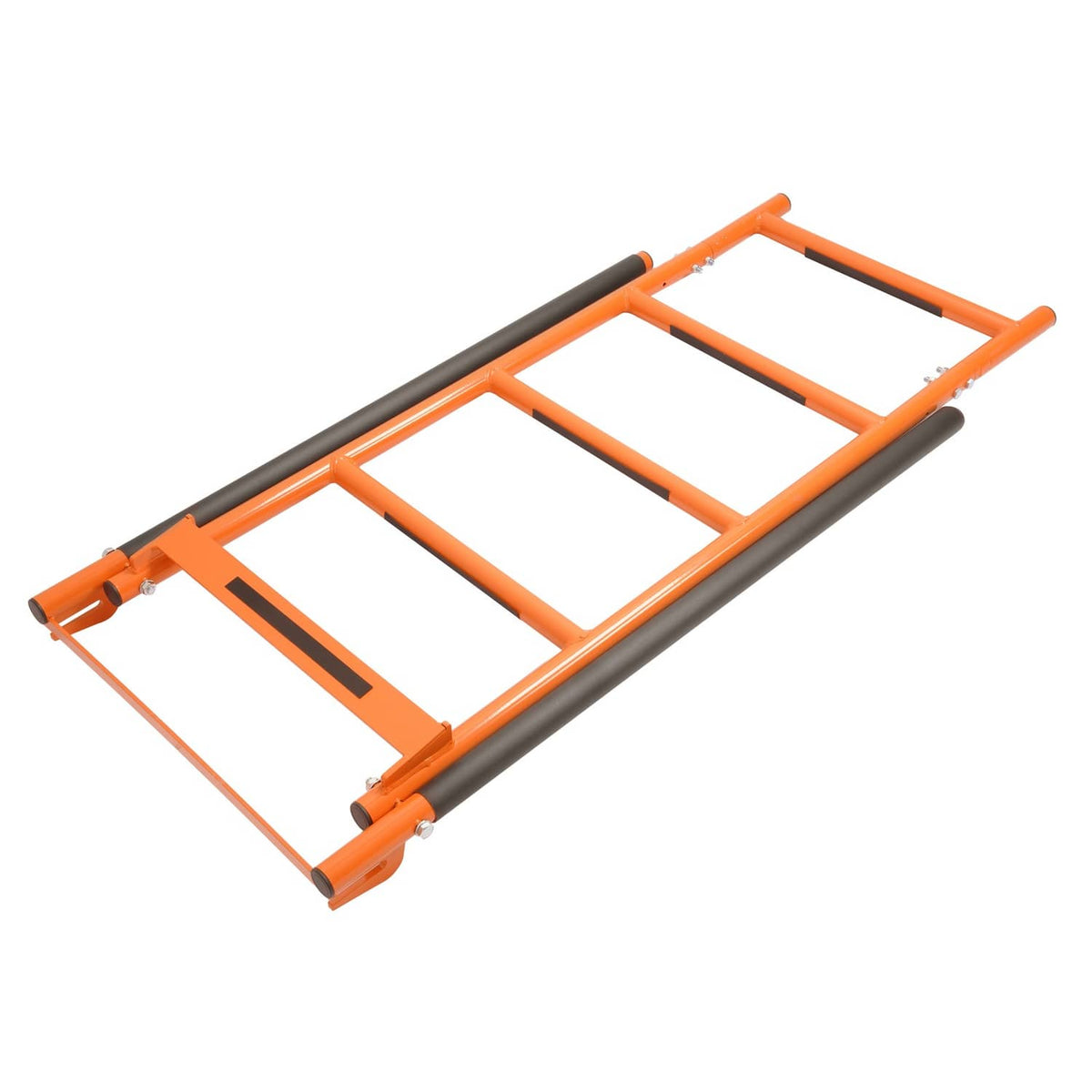 Solid Spare Flatbed Trailer Access Ladder Orange 5 Step For 48 Inch Rail Mount Powder Coated