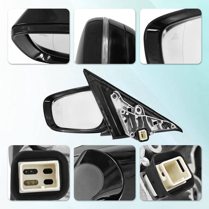 Solidspare New Left Driver Side Mirror W/ Blind Spot Black For 2019-2023 BMW 320i 330i 330e