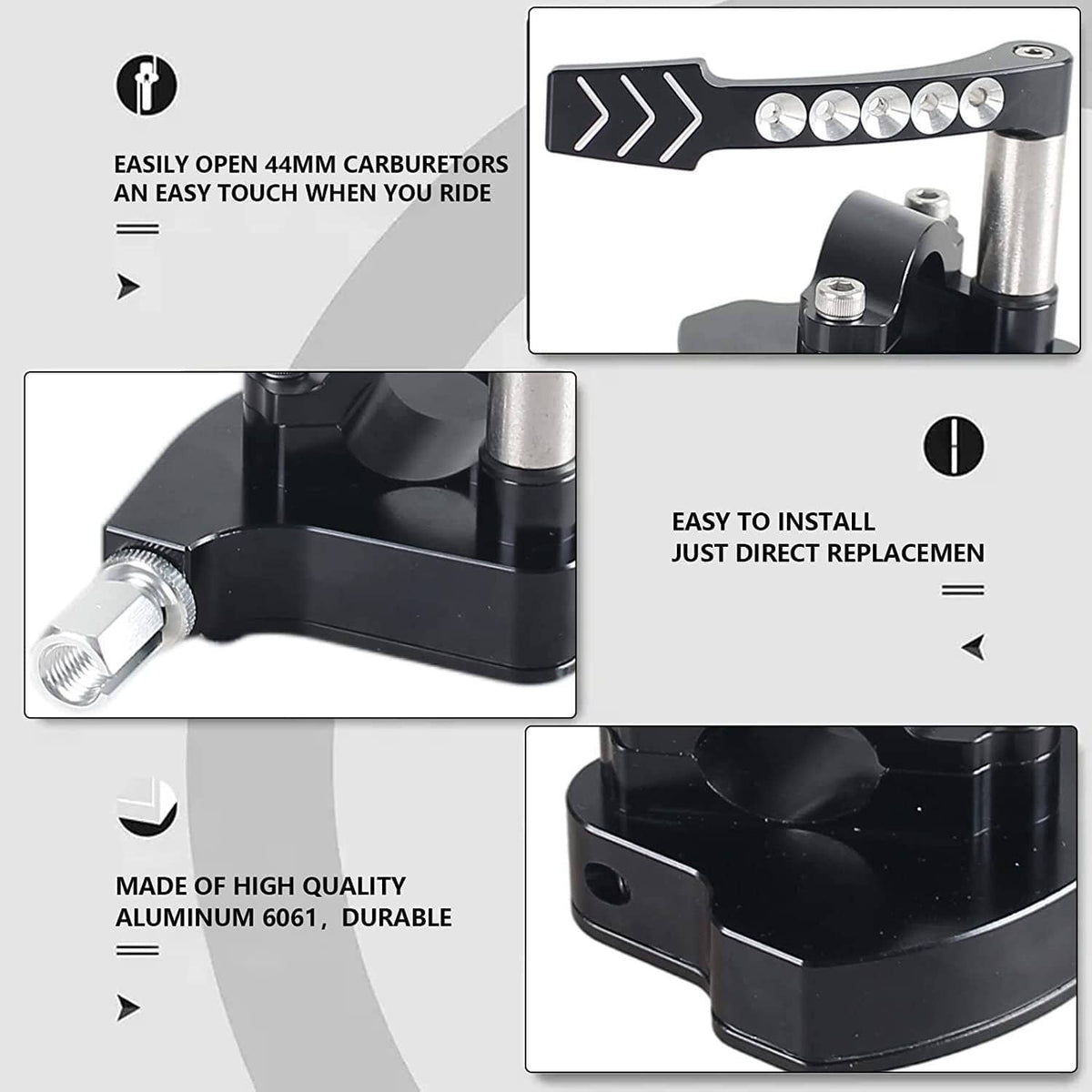 Solidspare Billet Thumb Throttle For Yamaha Banshee YFZ 350 Blaster 200 Raptor 660R YFM660R
