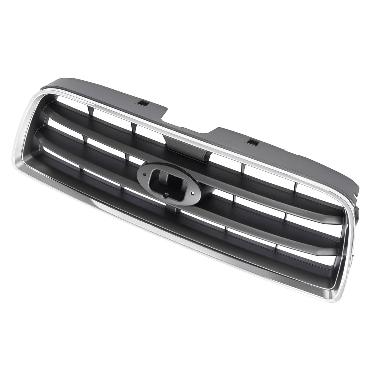 Solid Spare For Subaru Forester 2003-2005 Front Chrome Shell w/ Gray Insert Grille Grill