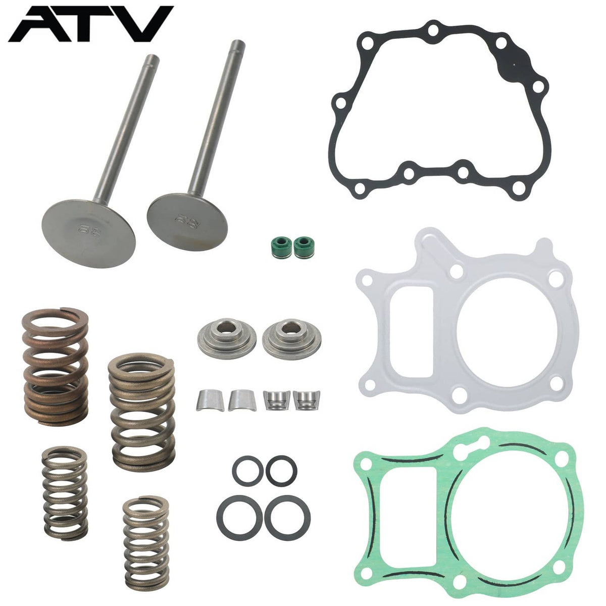 Solidspare For Honda Recon TRX250 2x4 2002-2018 Valve Kit Oil Seal Upper And Lower Gaskets