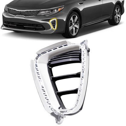 Solid Spare For Kia Optima 2016 2017 2018 Front Chrome Fog Light Lamp Bezel Left Driver Side