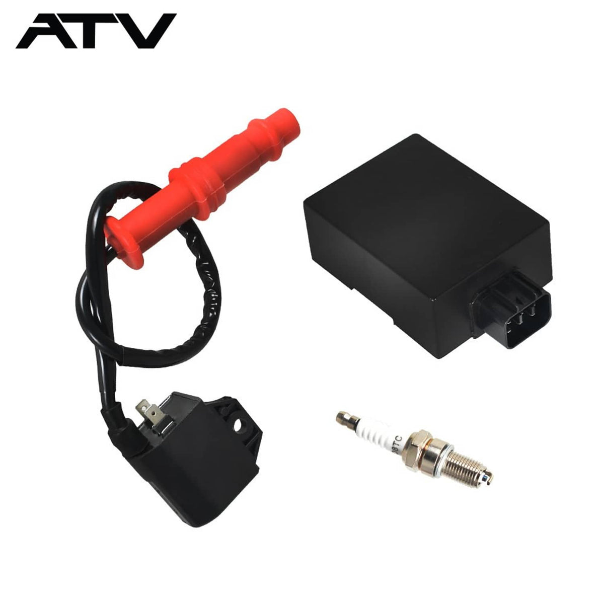 Solidspare 3089238 3089239 Ignition Coil Spark Plug CDI For 2004-14 Polaris RANGER 500 400