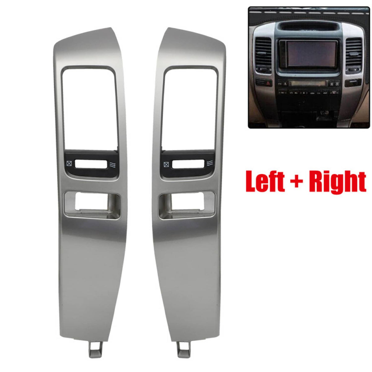Solidspare For 2003-2009 Toyota Land Cruiser Prado Instrument Air Vent Finish Panel Garnish
