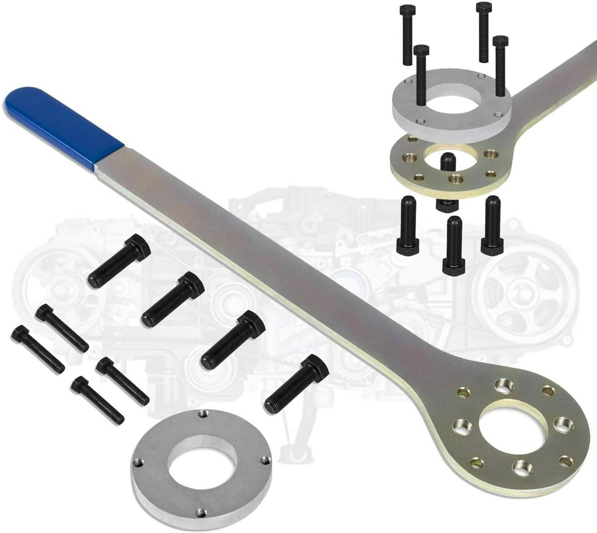 Solid Spare 499977000 Crank Pulley Tool V2 Wrench Holder Timing Belt Ring Pin Kit For Subaru