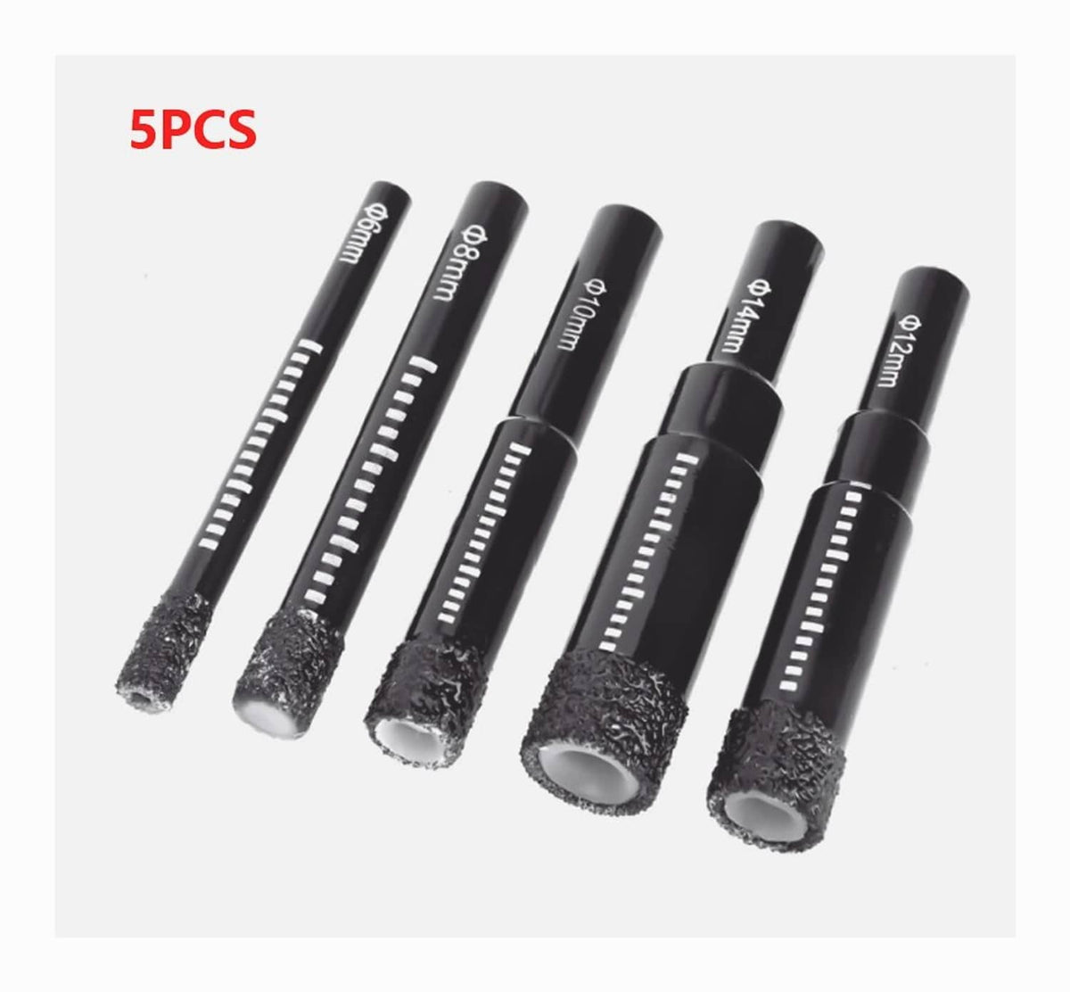 Solid Spare Black New Dry Diamond Drill Bits Durable For Porcelain Granite Tile Ceramic
