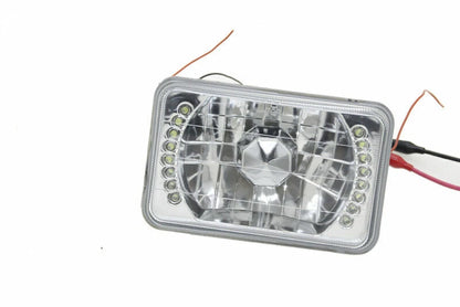 2PCS 4x6'' inch LED Headlights Chrome Bright For 1982-1992 Chevrolet Camaro