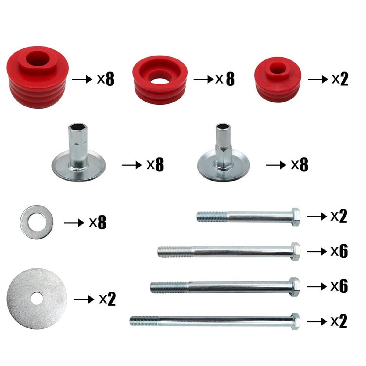 Solidspare Body Cab Mount Bushings Kit for 1999-2007 Ford F250 F350 Super Duty KF04058BK