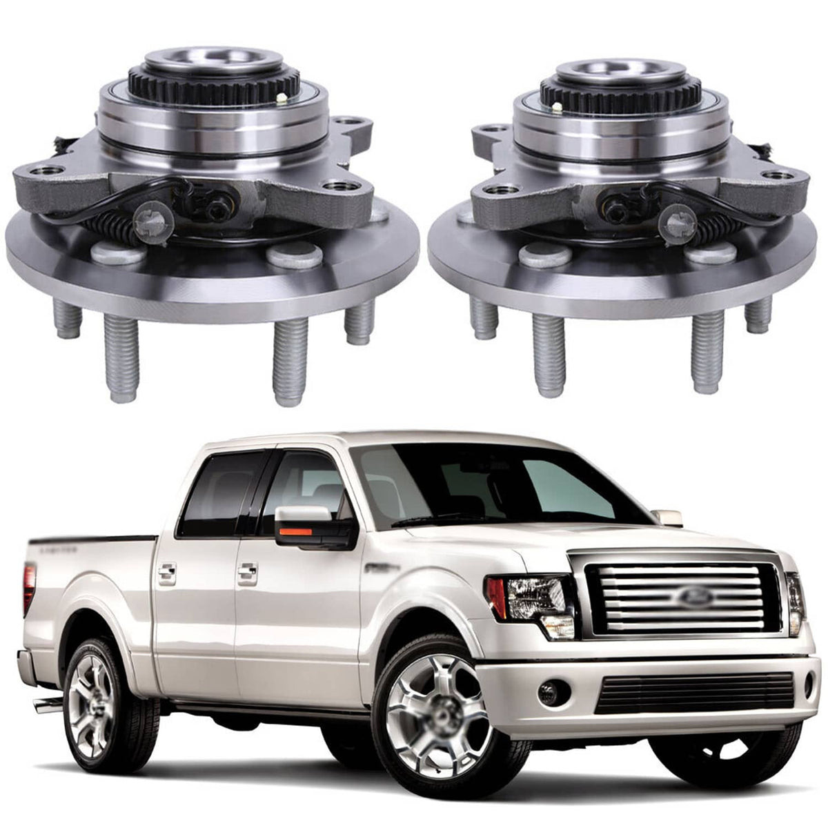 Solidspare Pair Front Wheel Bearing Hub Fit for FORD F-150 EXPEDITION 2011 2012 2013 2014