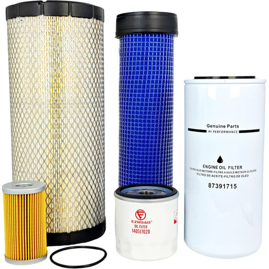 Solid Spare Service Filter Kit Fit for New Holland TT50A Outer Inner Air Fuel Hydraulic Oil