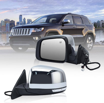 Solidspare Driver Side Mirror w/Manual Folding Blind Spot For 2011-2022 Jeep Grand Cherokee
