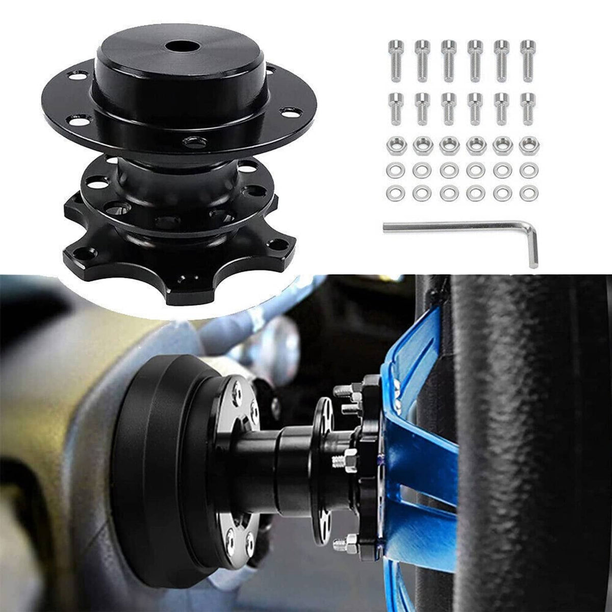 Solidspare Racing Adapter Snap Off Boss Kits Universal Car Steering Wheel Quick Release Hub