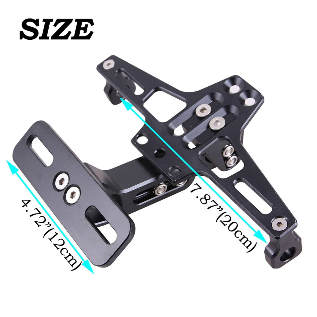 Solidspare CNC Motorcycle Fender Eliminator License Plate Holder Bracket W/ LED Tail Light