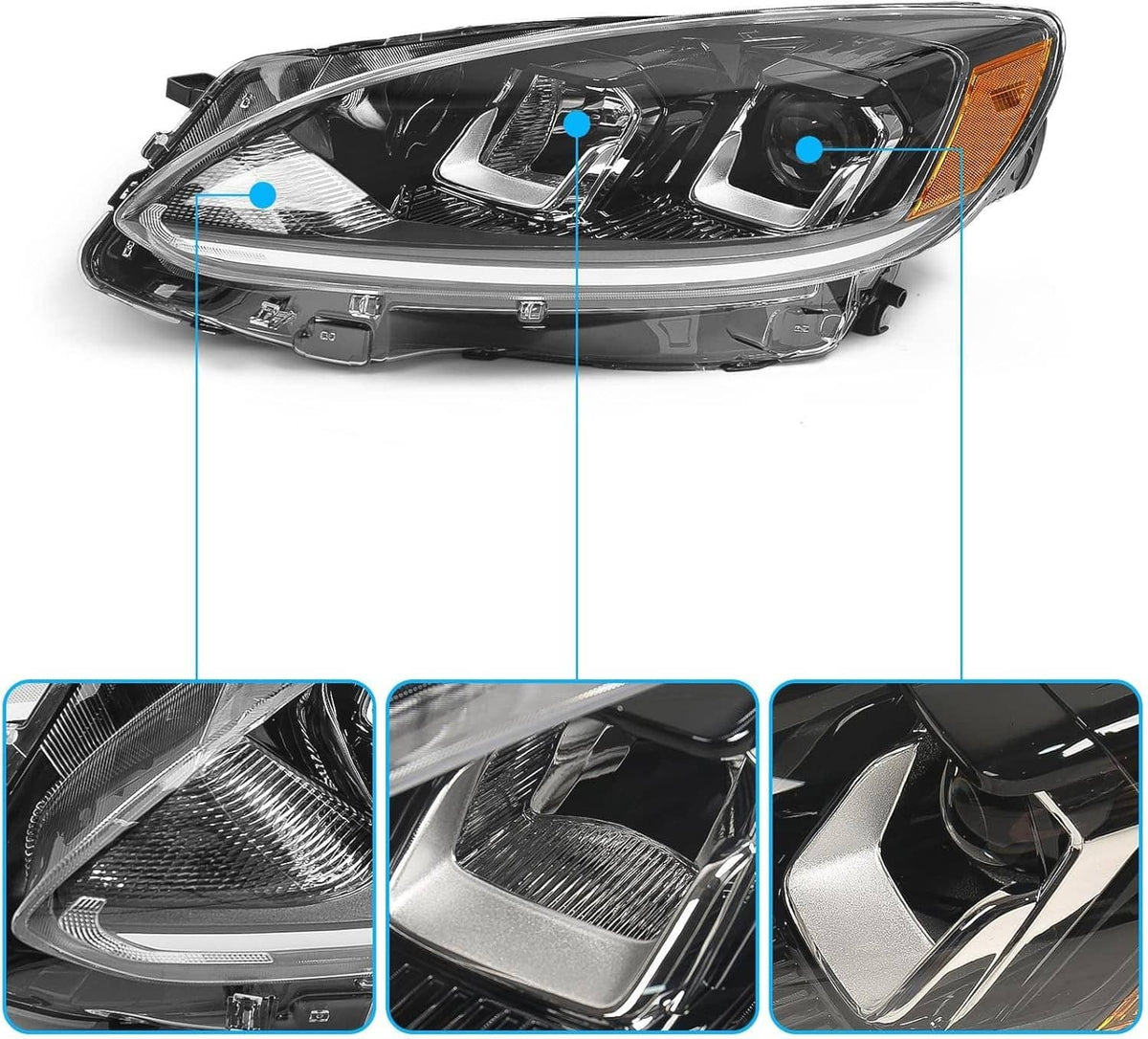Solidspare Left Driver Side Halogen Headlight Assy w/Bulb For Ford Escape 2020 2021 2022