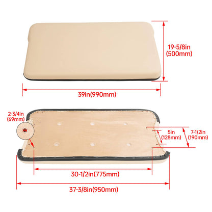 Solidspare Beige Golf Cart Front Seat Bottom Assembly For Club Car Precedent 2004-Up
