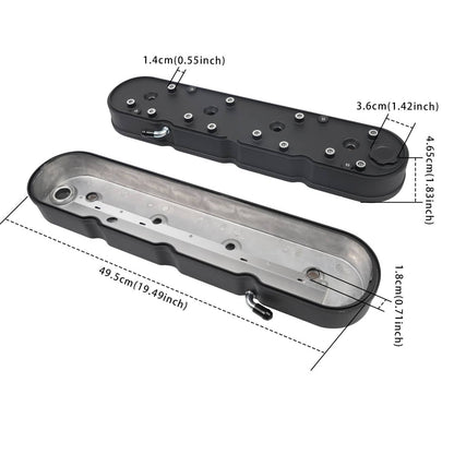 Solidspare Aluminum Valve Covers with Coil Mounts w/Covers for Chevy LS LS1 LS2 LS3 LS6 LS7