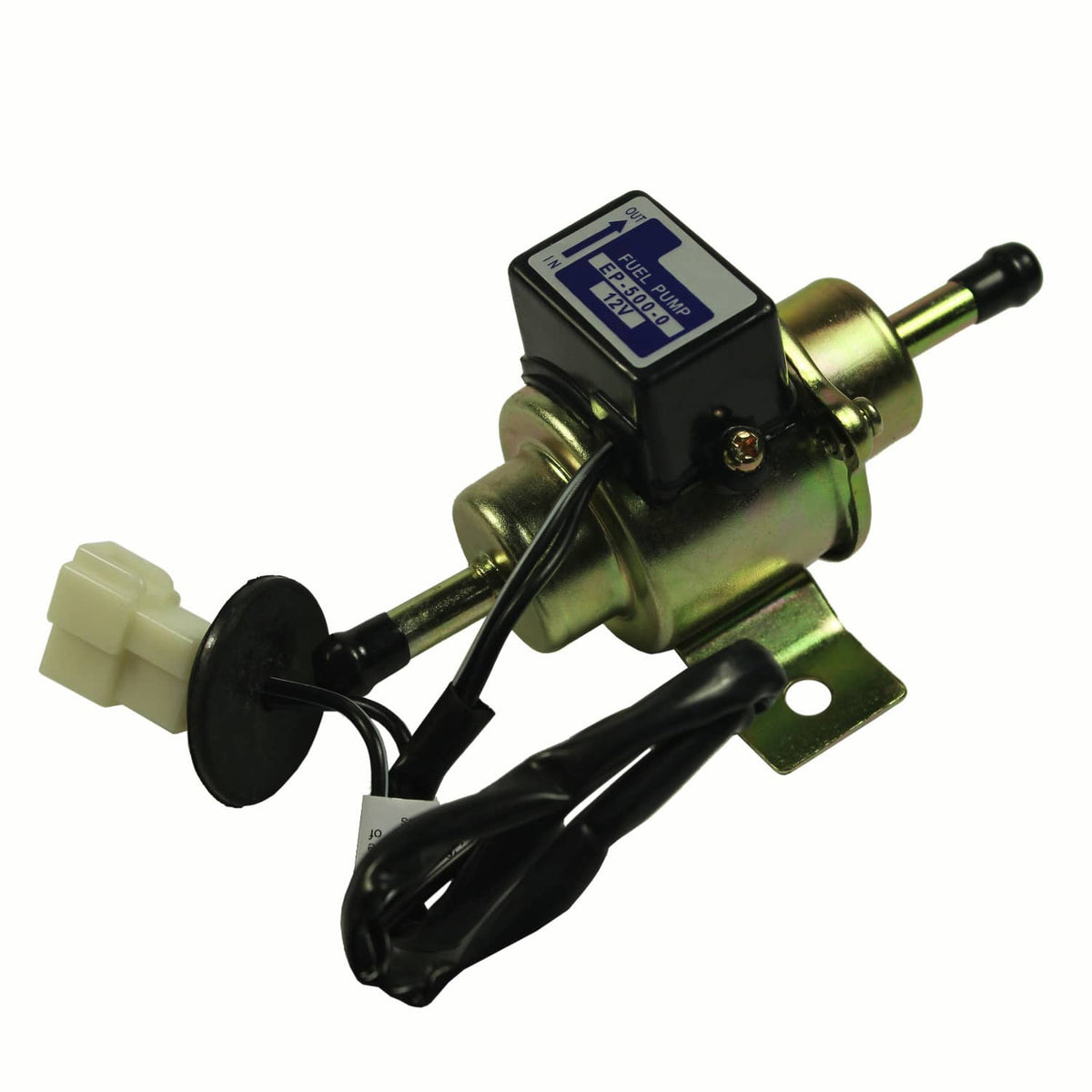 Solidspare CHROME Universal Gas Diesel Electric Fuel Pump 1/4 tubing 3-5 PSI Low Pressure