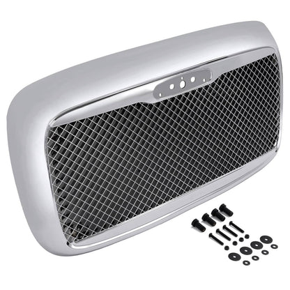 Solid Spare Fits 00-12 Freightliner Columbia Front Grille W/BUG Screen Chrome Mesh Style